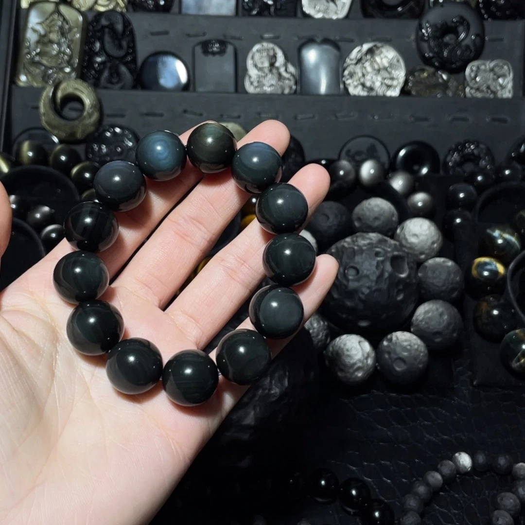 不***字黑曜岩未镶嵌珠宝奇石