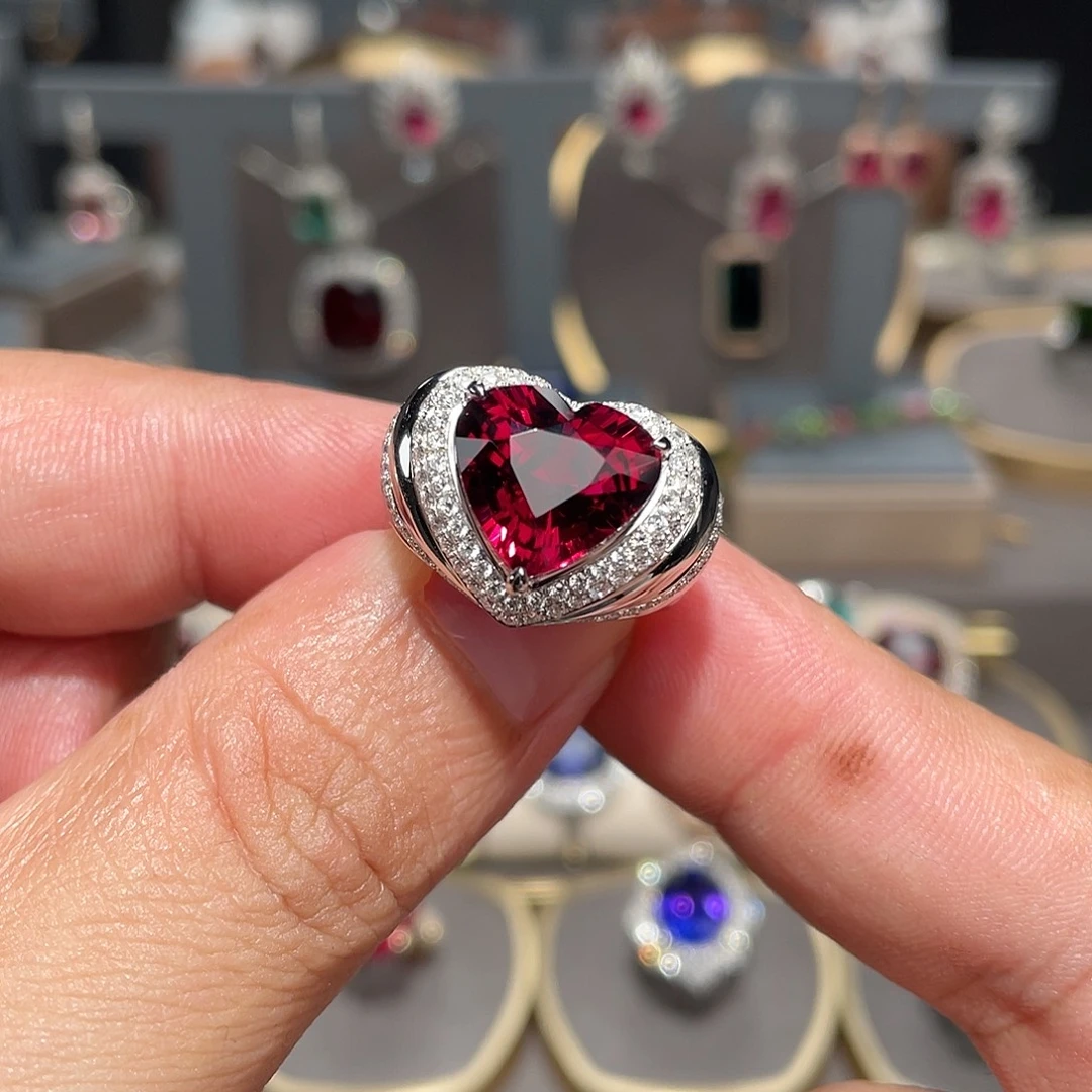 18K金镶嵌戒指碧玺5.38ct
