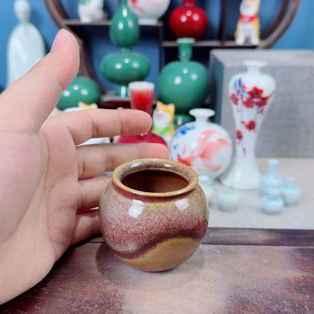 陶瓷手工小花器摆件