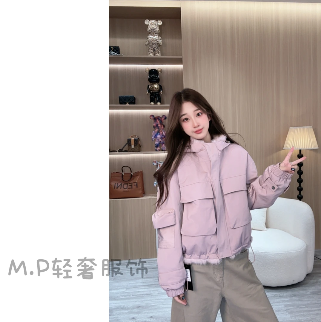 【美萍推荐】帽款工装兜秋冬时髦上新外套