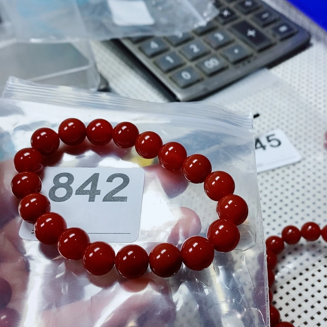 人***能南红玛瑙未镶嵌手串卡10