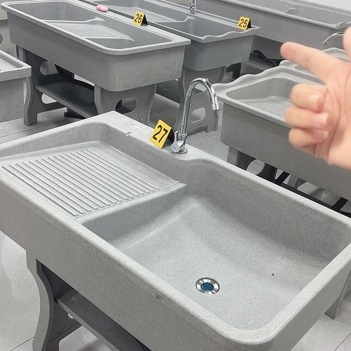 华***石英石平边无挡水灰色100.58.80cm不要水龙头