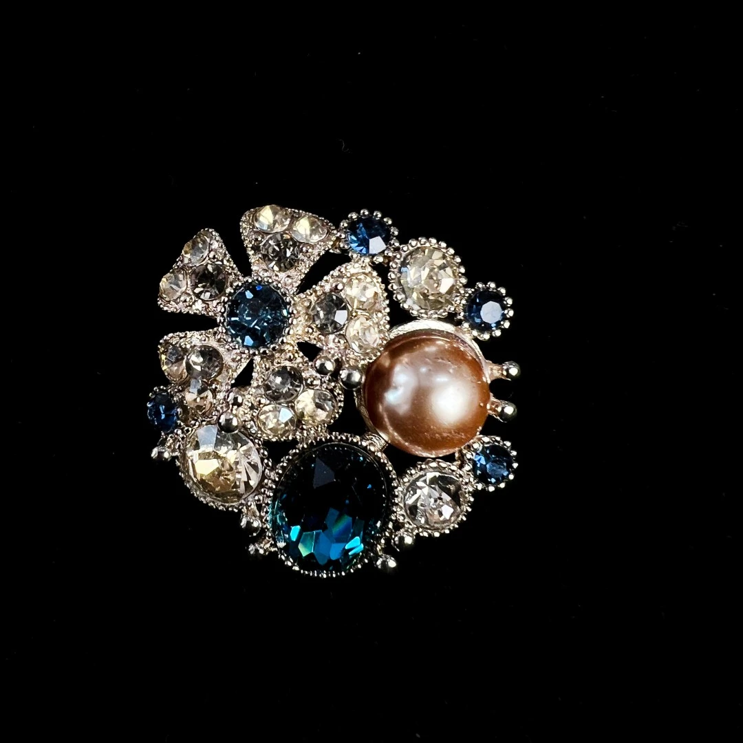 锌合金珐琅胸针 xz4883花酥 蓝