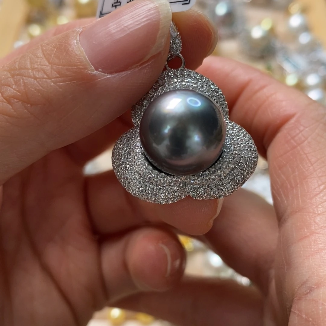 海水珍珠颈饰银S925镶嵌