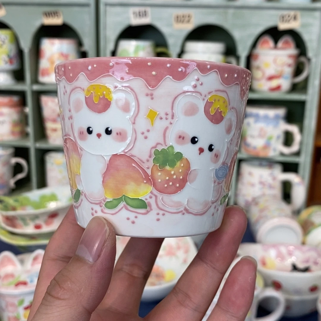 瓷片小熊手握杯福利