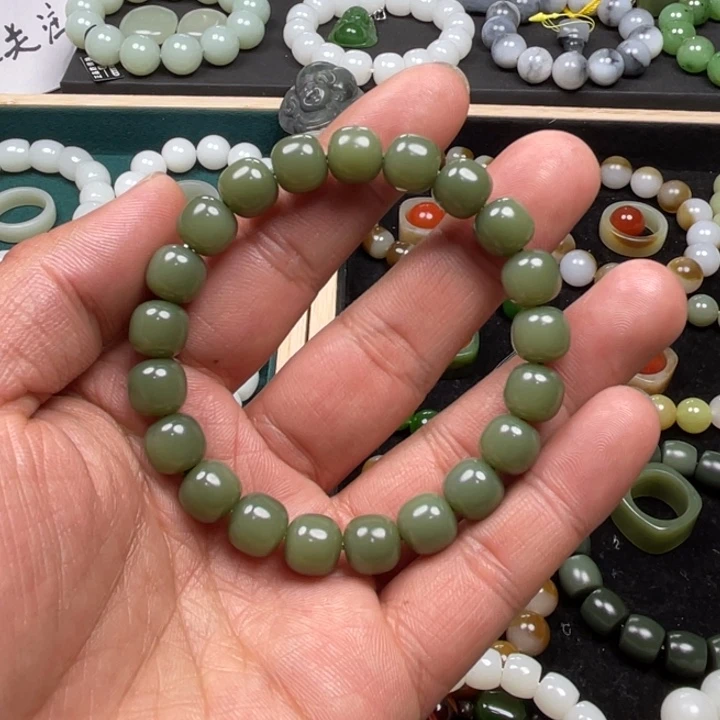 和田玉手串未镶嵌帛**熹