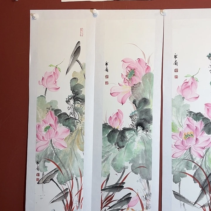 国画听兰老师花鸟