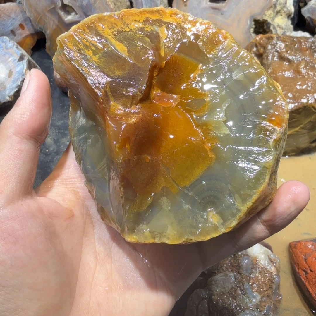 未镶嵌玛瑙/玉髓珠宝半成品