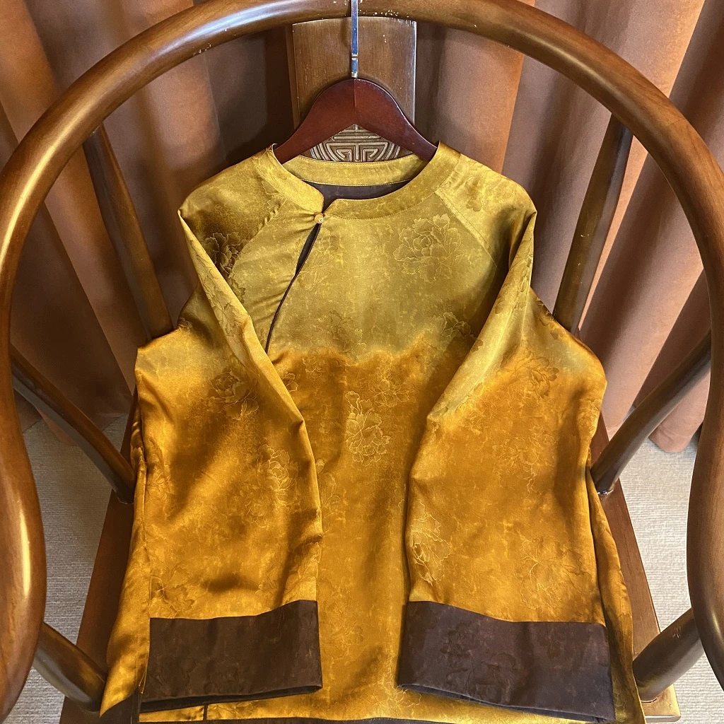 【秋宛】新中式百搭长袖复古国风圆领气质百搭打底显瘦时尚修身女