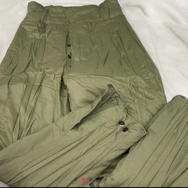 087高腰《棉花棉裤》(带羊皮护膝)宽松