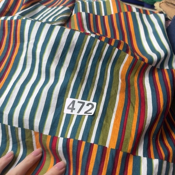 棉混纺彩色条纹2米472