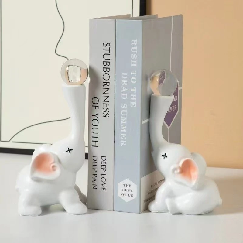 高档家居客厅玄关陶瓷创意卧室治愈系酒柜电视柜装饰品小象