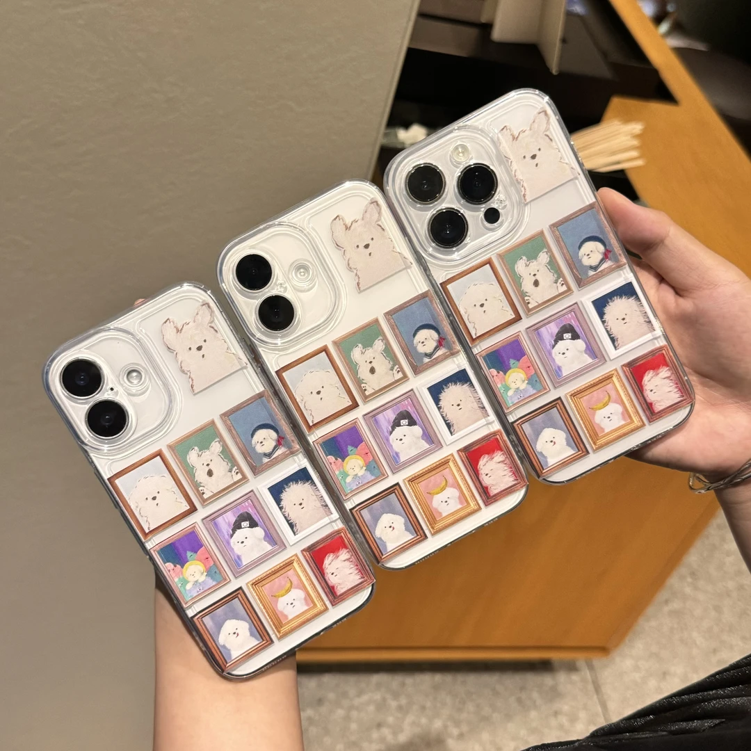 创意小猫头像财情侣壳适用苹果16pro/15promaxiPhone14手机壳1312