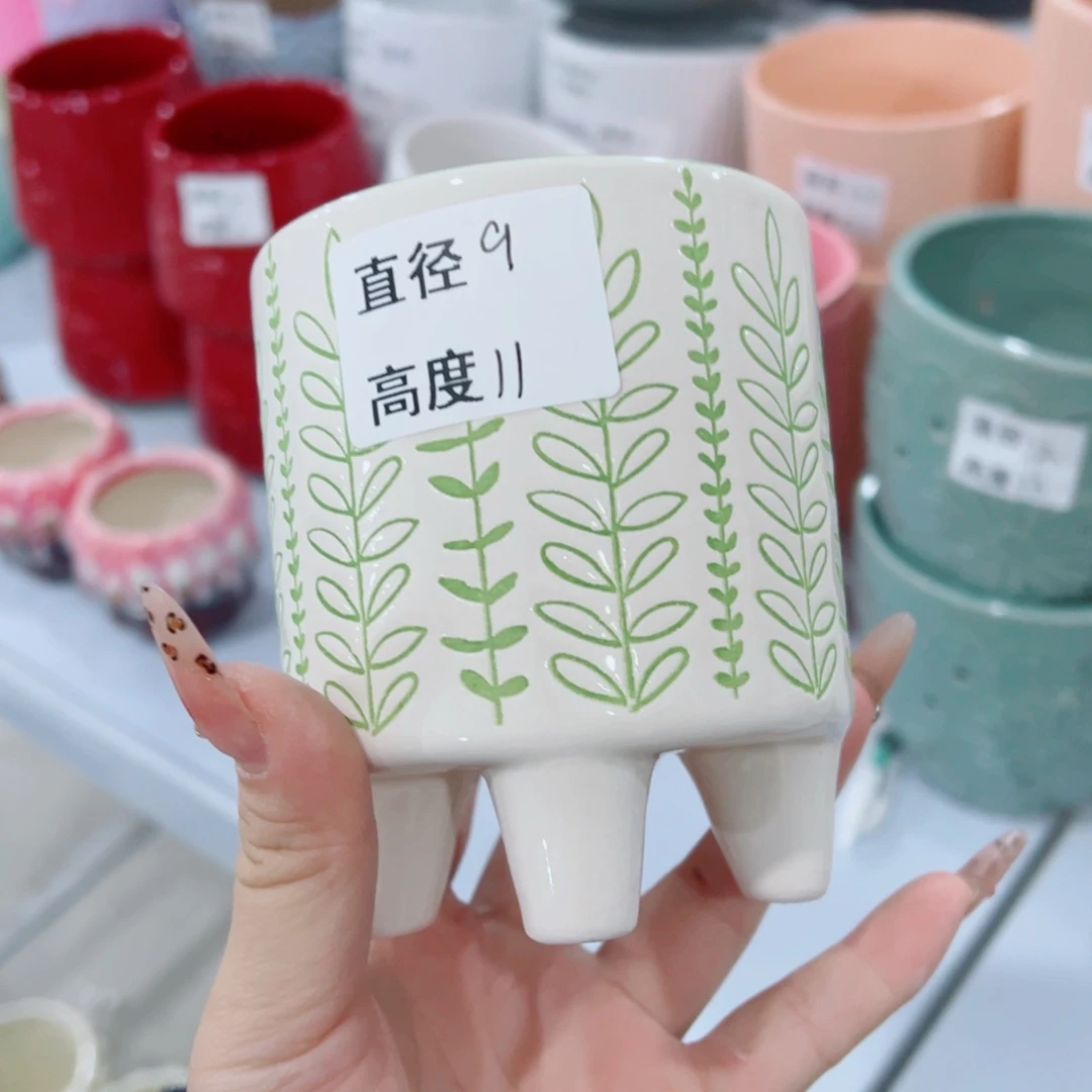 有孔陶瓷花盆，满10米包邮发货