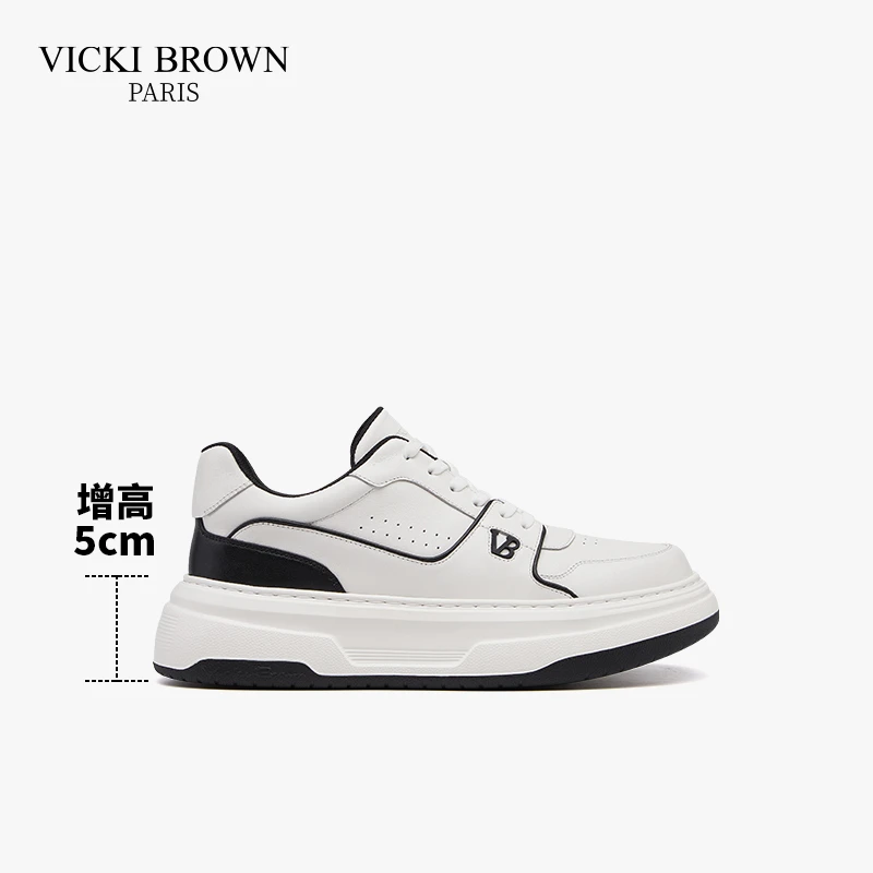 VICKI BROWN X法国品牌男鞋新款时尚百搭休闲鞋男士厚底增高鞋