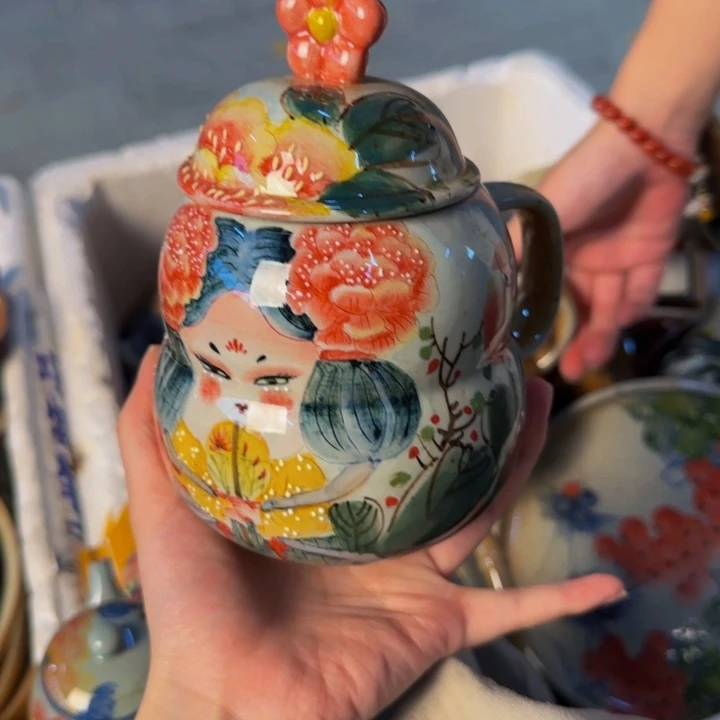 瓷片景德镇陶瓷手工手绘
