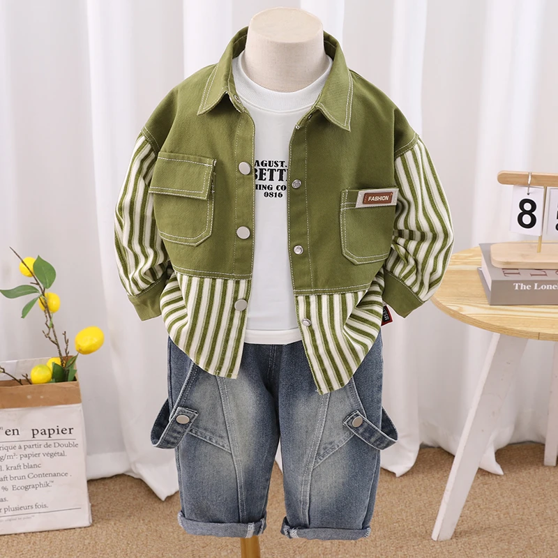 童装洋气套装秋装男宝宝衣服春秋款小男孩秋季男童秋天三件套儿童