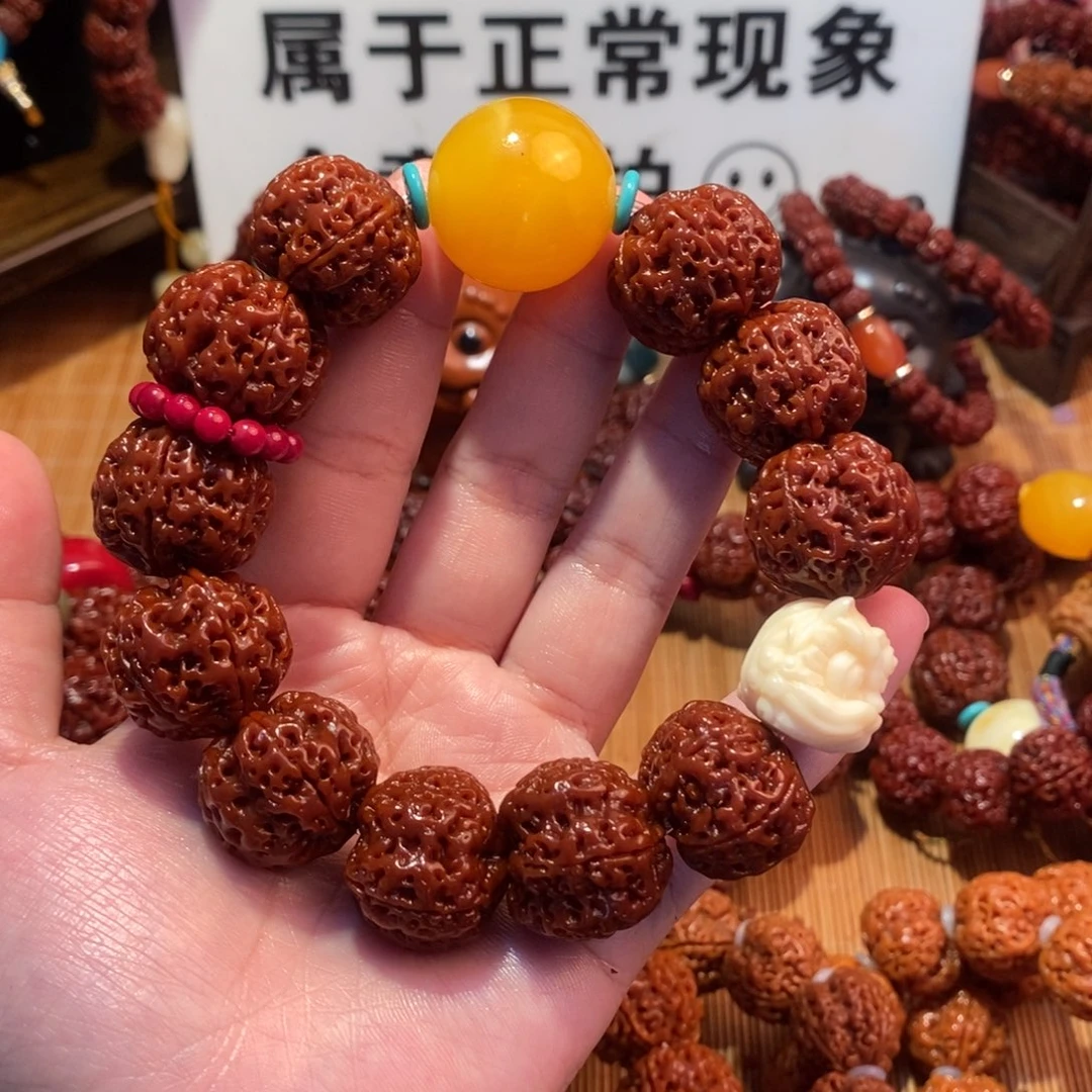 金刚菩提手串225黄珠醒狮