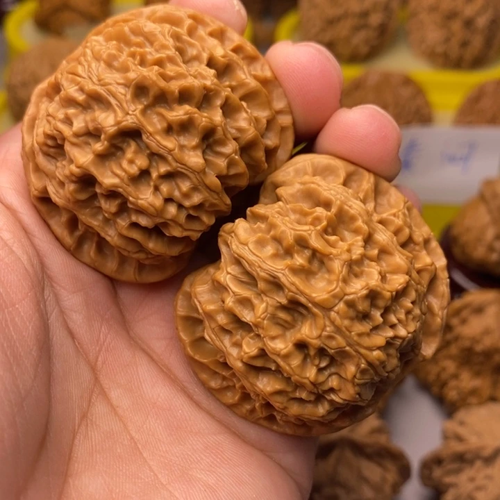 文玩核桃把件苹果园狮子头