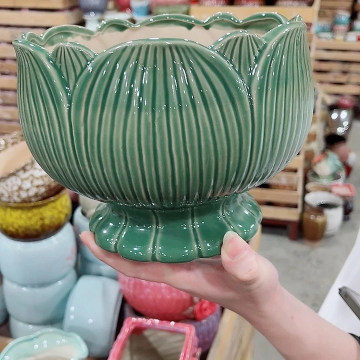 有孔，凑10元包邮陶瓷花盆发货！