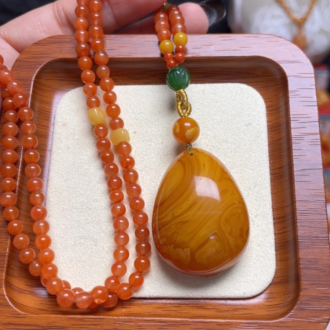 蜜蜡未镶嵌颈饰项链