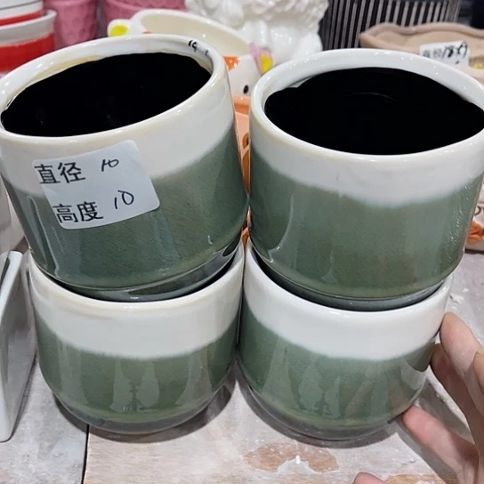 多肉绿植陶瓷花盆9.9包邮，有孔