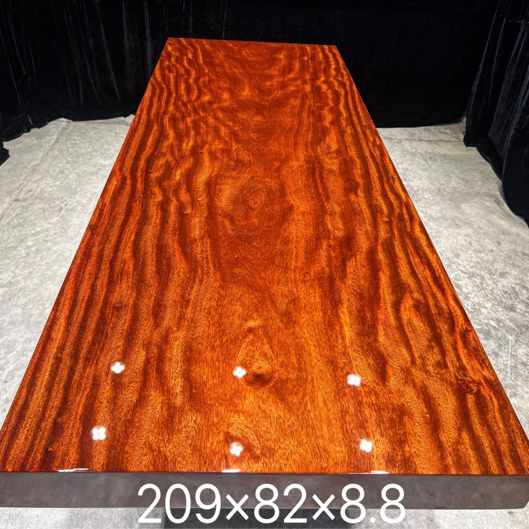 红塔利大板小巴花整木茶桌餐桌办公会议桌原木书桌209-82-8.8