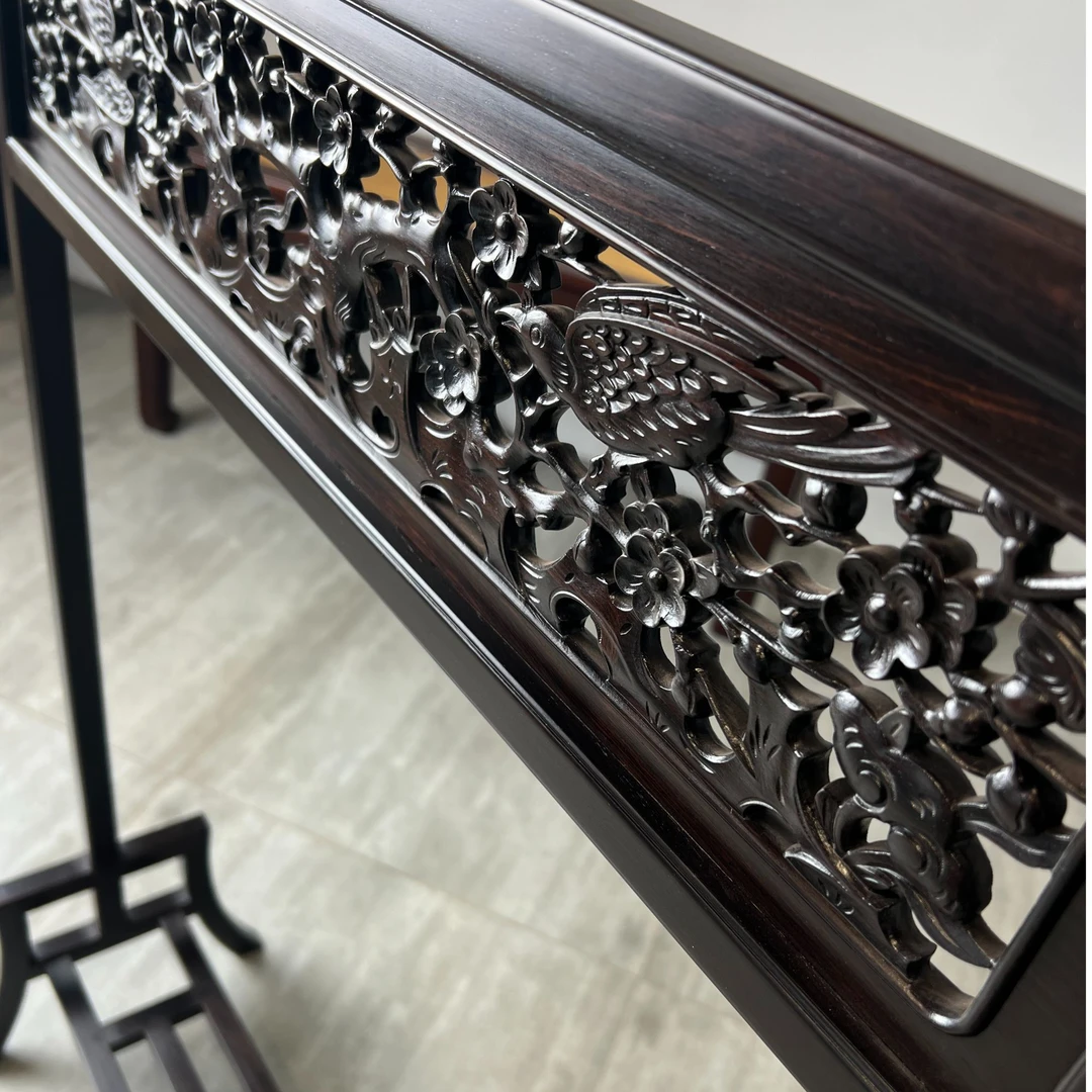 喜上梅梢紫光檀衣帽架