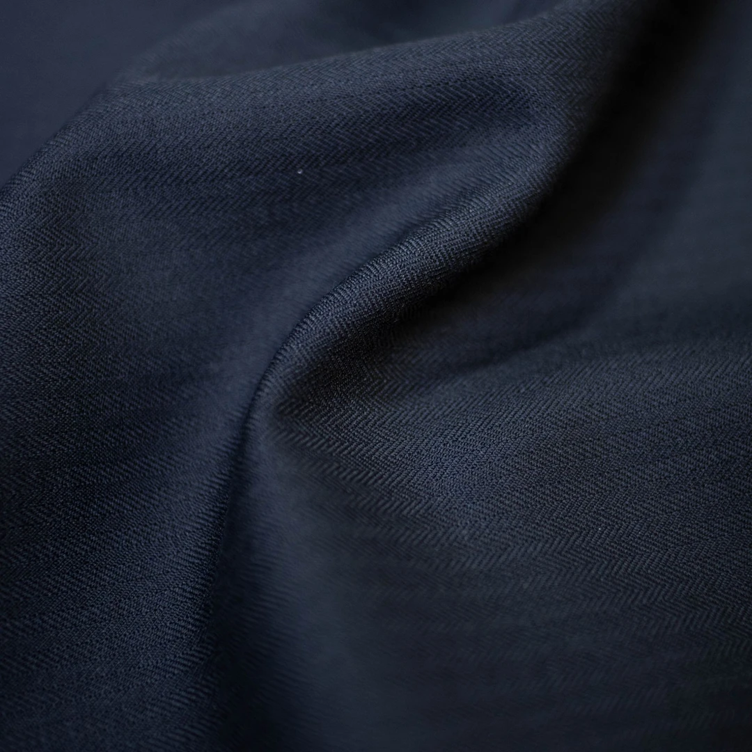 意大利REDA面料【藏青人字纹西裤 130支】鱼骨纹 直筒垂感商务西裤