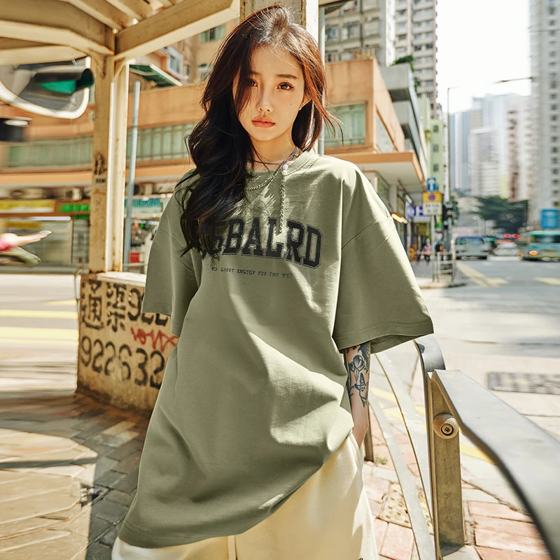 Nuthink字母短袖T恤美式复古潮牌重磅宽松大码冰感男女2025夏新