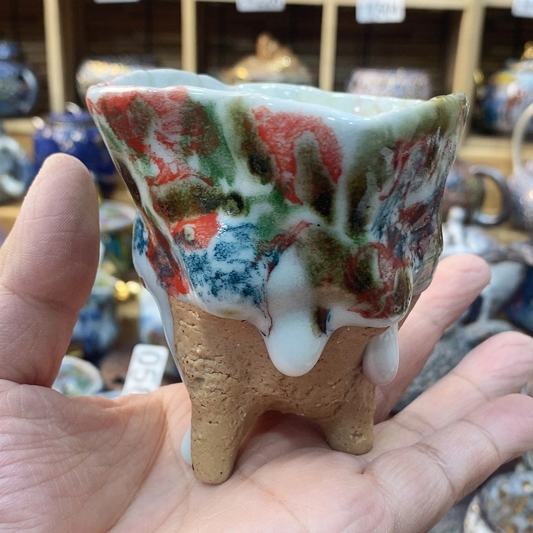 粗陶志野柴烧茶器