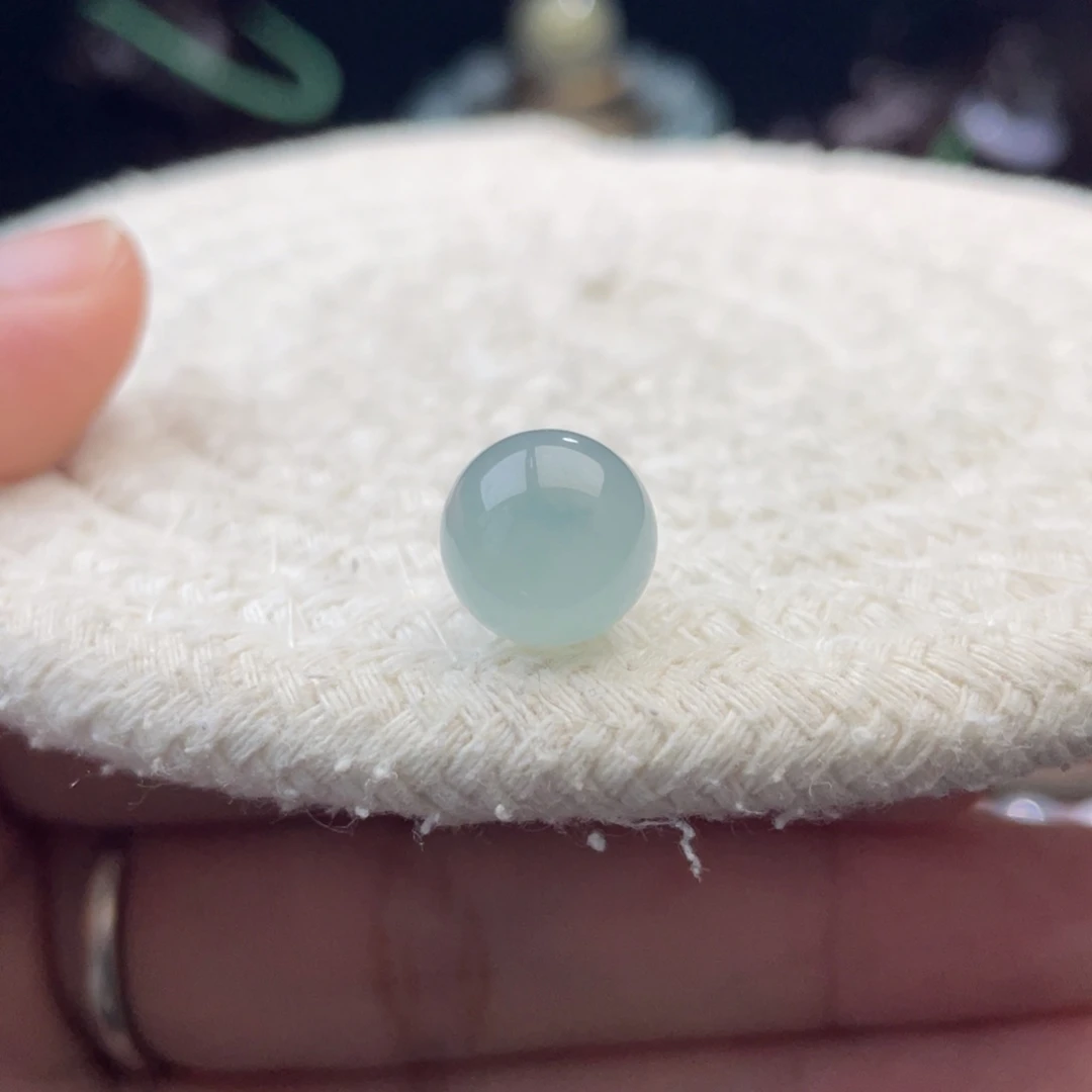 散珠翡翠特色蓝胶圆珠卡10.6mm