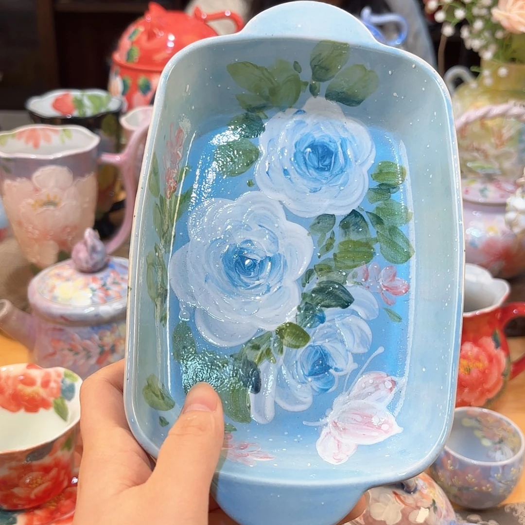 景德镇手绘高温釉下彩陶瓷茶具