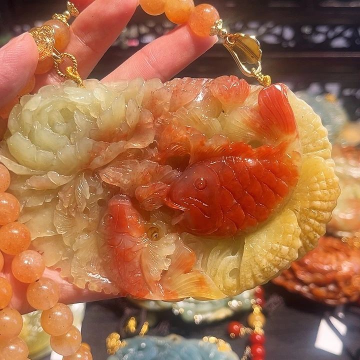 岫玉未镶嵌毛衣链