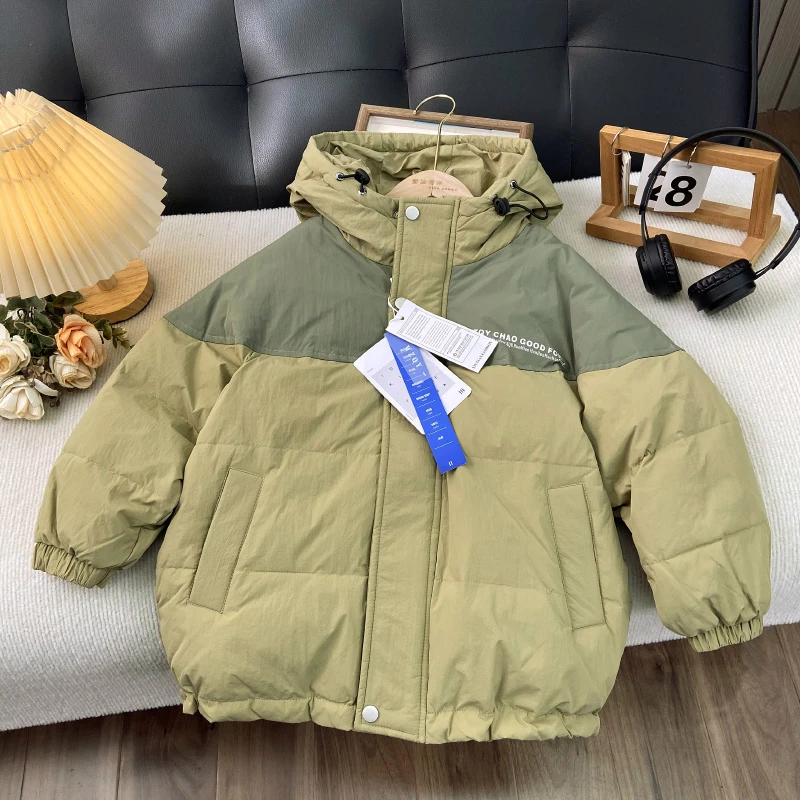 佑妈家童装男女童冬款羽绒服一件过冬儿童加厚拼接撞色羽绒袄