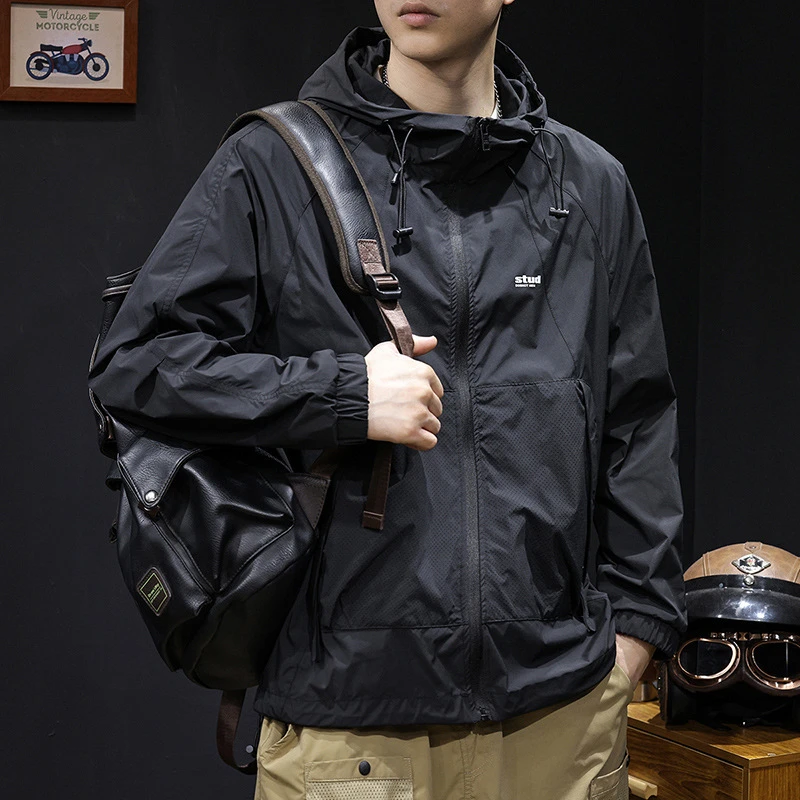 潮牌防晒衣外套男夏季薄款2025新款冰丝透气防紫外线高端男士上衣