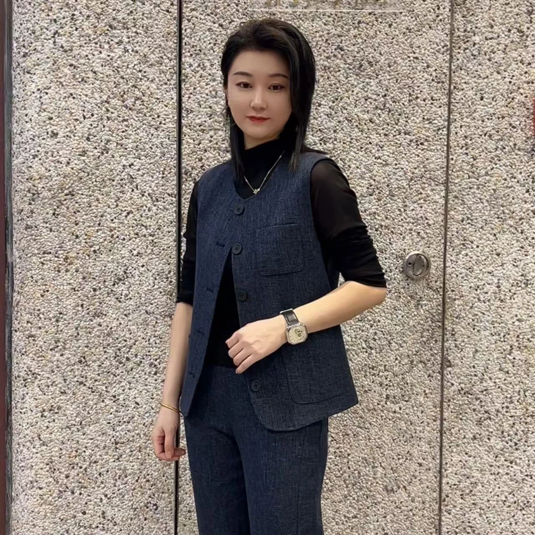 301款春季麻料香风短马甲