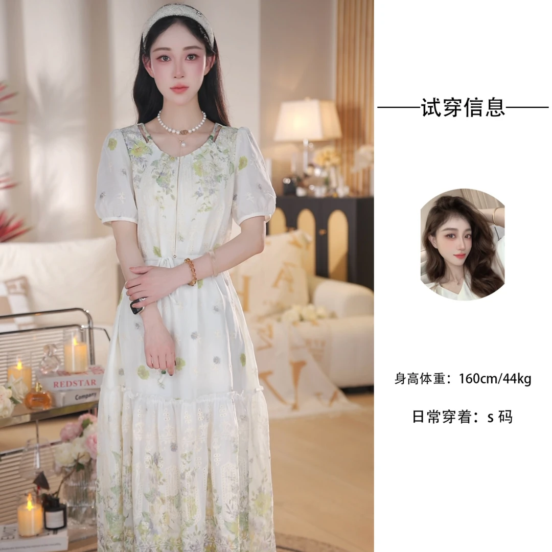 Nash/奈希【草木之灵】(其余店铺均为仿版)小清新法式绣花连衣裙