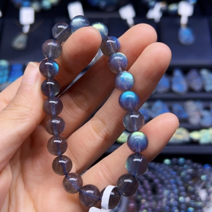 拉长石手串未镶嵌9左右