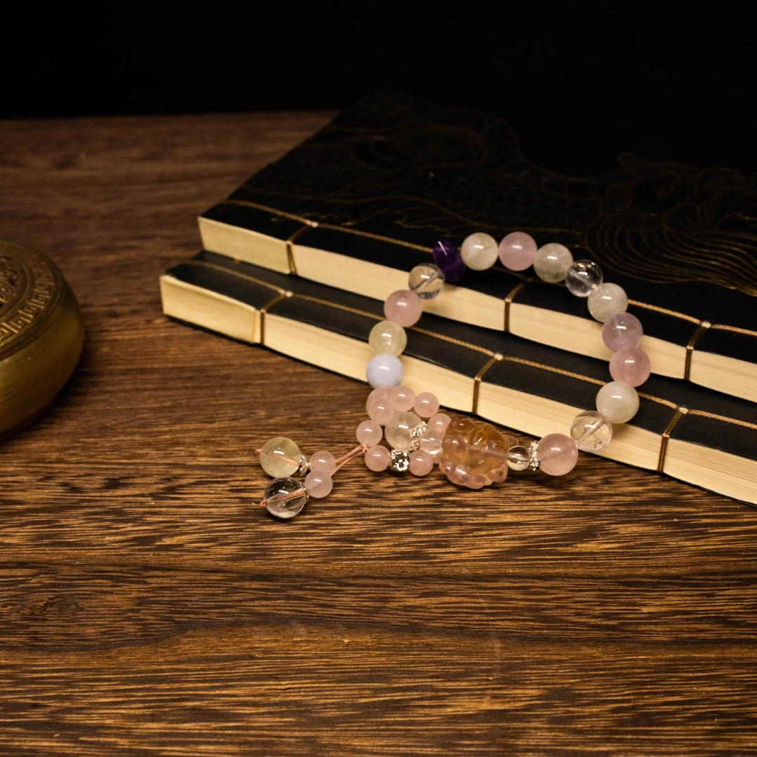 合金手链 彩多宝荧石九尾哈吉米手链