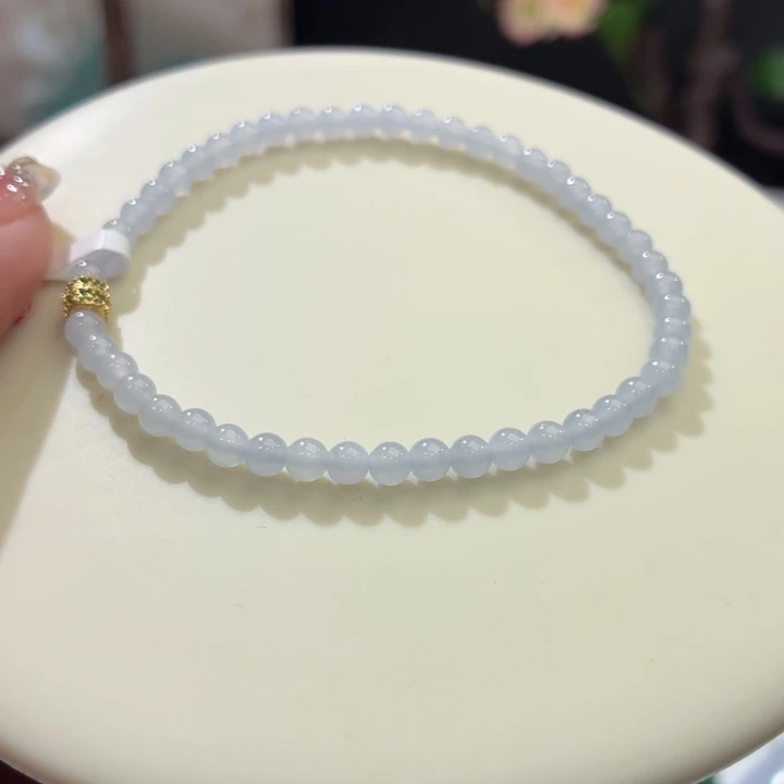 翡翠未镶嵌手链冰胶浅紫卡4