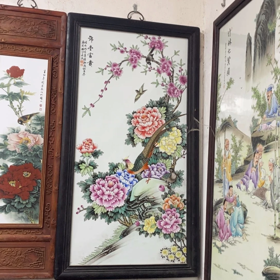 瓷片120*66 景德镇瓷板画柴窑烧制
