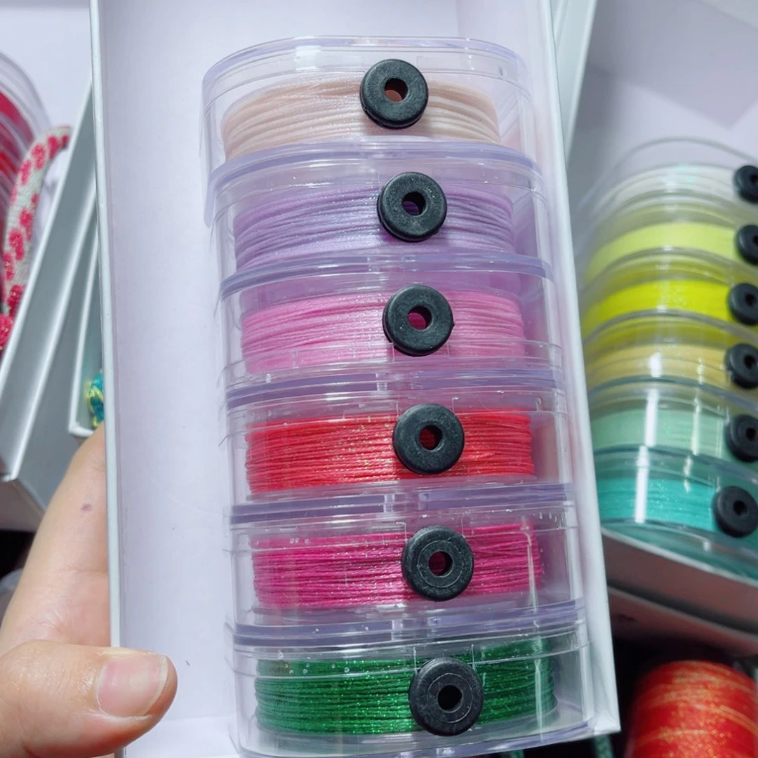 腈纶6股星空纯色蜡线防尘盒6色套盒一