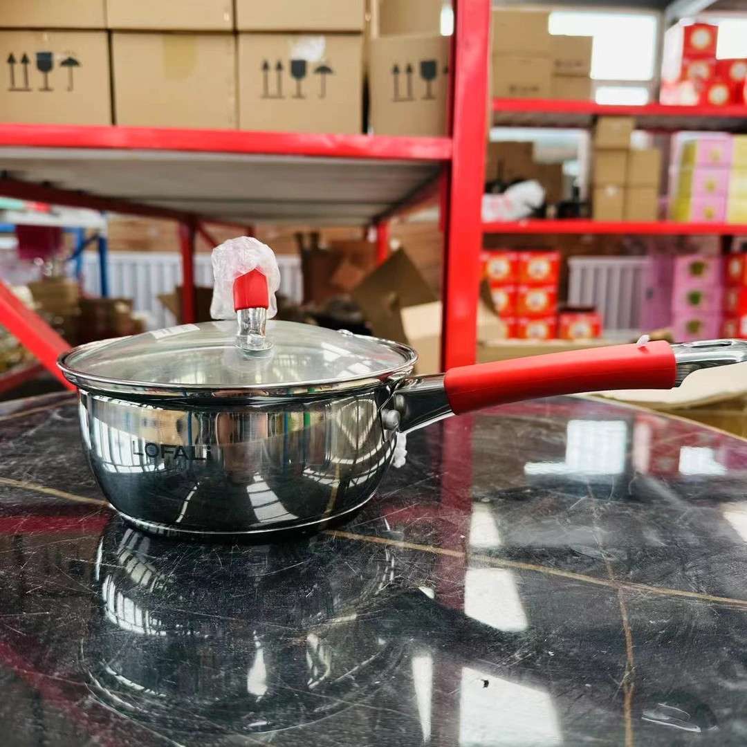 新疆包邮【加厚不锈钢奶锅】