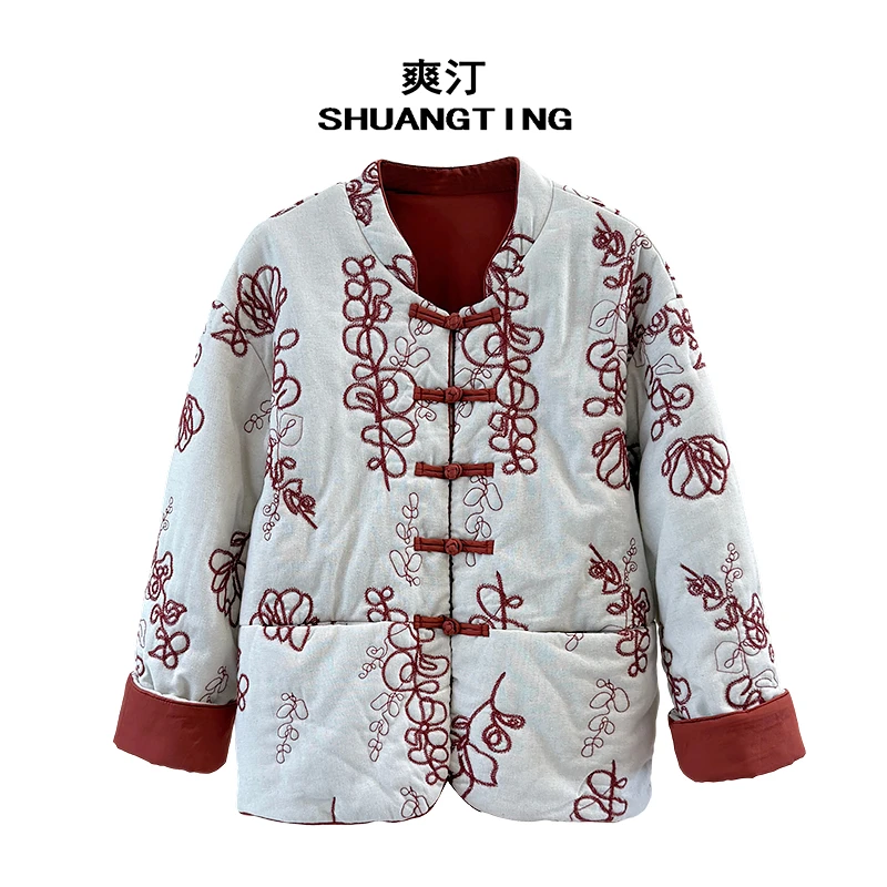 Jokara/丘可儿【好望山】中式气质老钱感复古厚款棉服棉衣外套秋冬