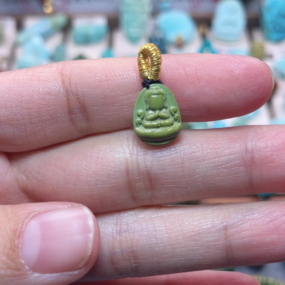 绿松石配饰未镶嵌来****莲