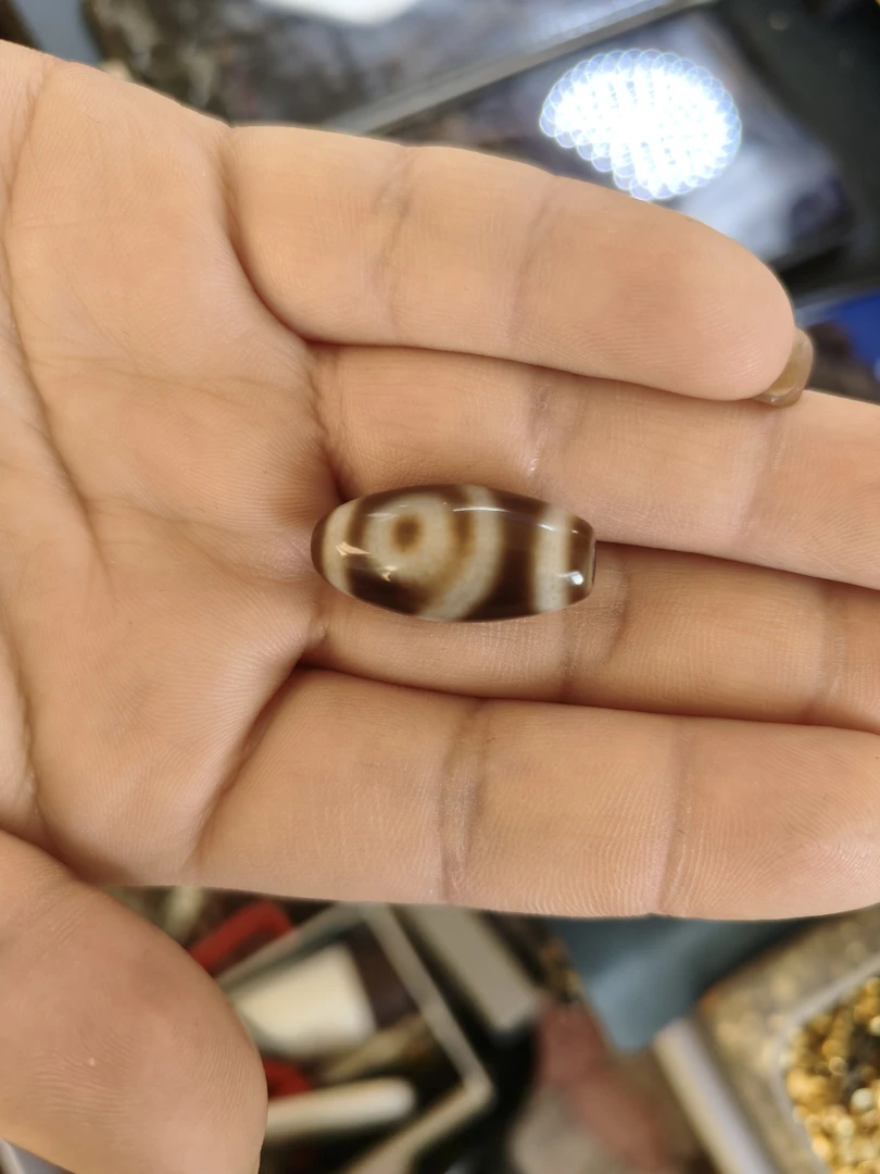 三眼天珠挂件锁骨链男女适用