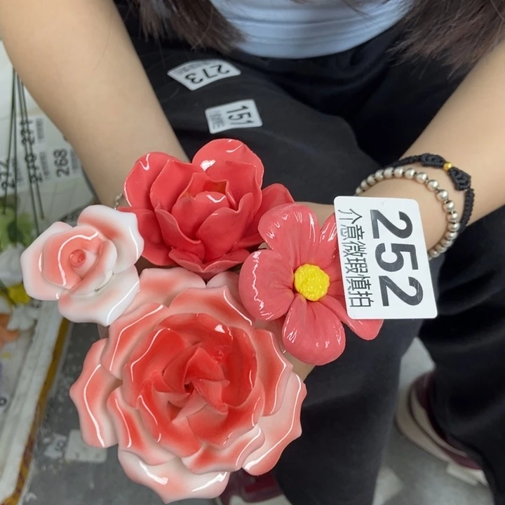 杯手工制作陶瓷花