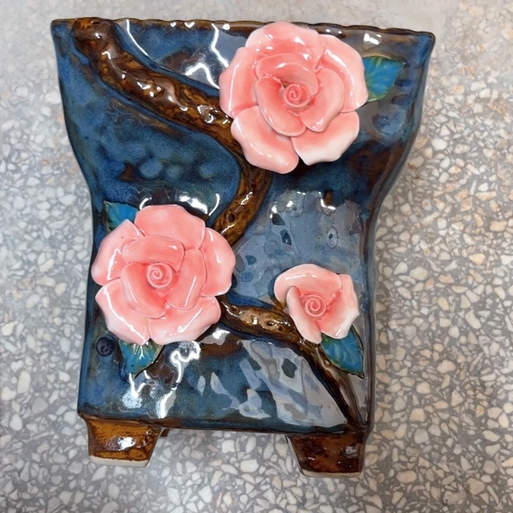 紫砂花盆粗陶材质多肉花盆