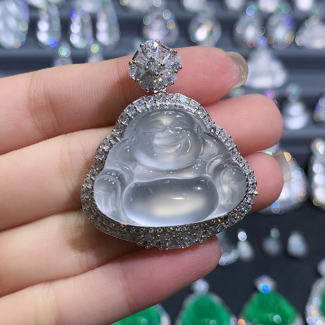 吊坠(不含链)银S925镶嵌石英质玉?
